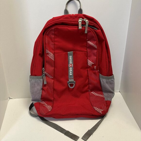 Swiss Gear Red Backpack Adjustable Strap Light Weight Preppy Unisex - Picture 1 of 7